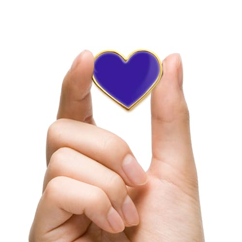 Image of 12 /25 /50 /100Pcs Multicolor Heart Love Lapel Pins Bulk - Metal Heart Health Brooch Badge For Men Women Clothes Bags Hats