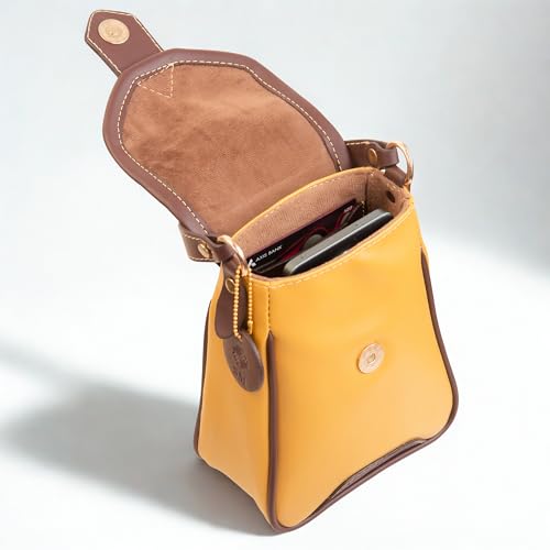 Image of SACCI MUCCI Women's Small Handbag /Cross-Body Phone Bag - Stylish PU Leather Mobile Purse with Adjustable Strap