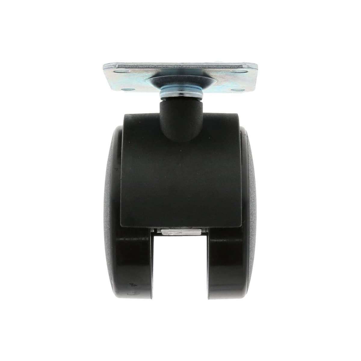 Transport Wheels Set of 4 Diameter 60 mm Made of Plastic with mounting Plate Made of Metal, Black - Image 4