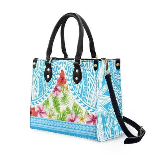Bolso bandolera para mujer, grande, estilo hawaiano, con asa superior y tipo mensajero miniatura 4