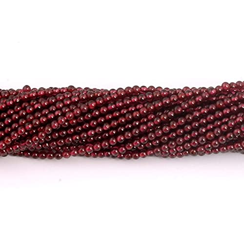 Garnet plain MALA perles grenat naturel 2.5mm fil lithothérapie création