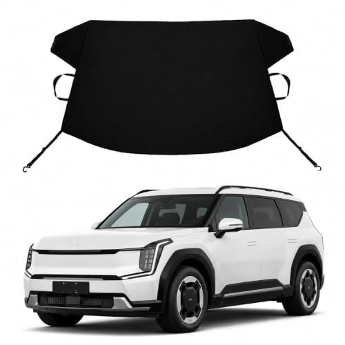 Image of EV9 Custom Windshield Cover for Ice and Snow Kia EV9 Heavy Duty 600D Oxford Fabric Windshield Protector Fit Waterproof Frost Snow Cover Winter Car Accessories