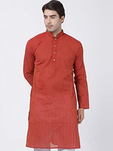 Image of VASTRAMAY Men's Royal Blue Pure Cotton Kurta