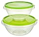Salatschüssel Kigima Set mit Deckel 4,5L-7L in Grün