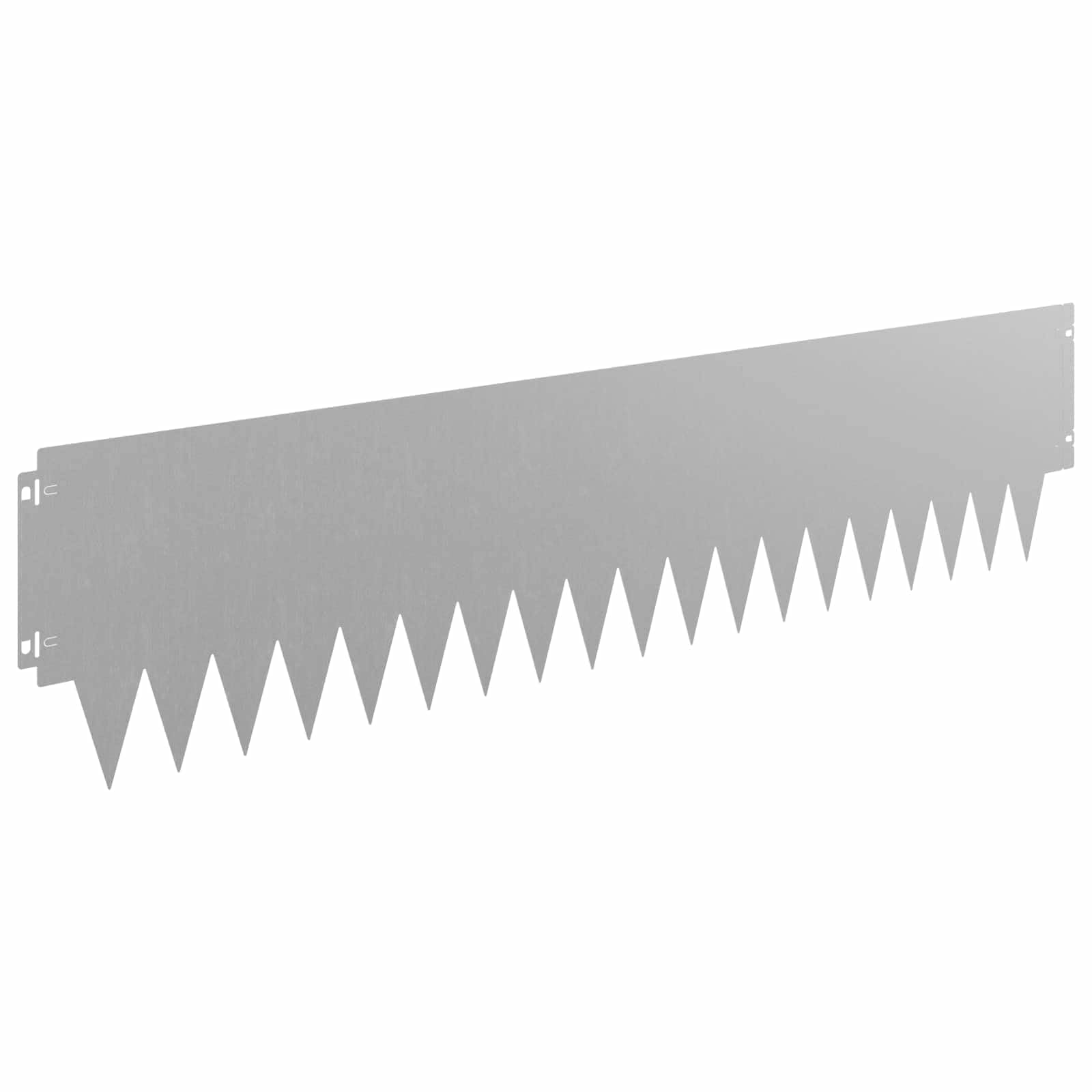 vidaXL Raseneinfassung 30 pcs Metall, Moderne Stahlrasenkante, Wetterfeste Rasendekoration, Flexible Lösungen für die Rasenpflege, Zubehör für den Außenbereich