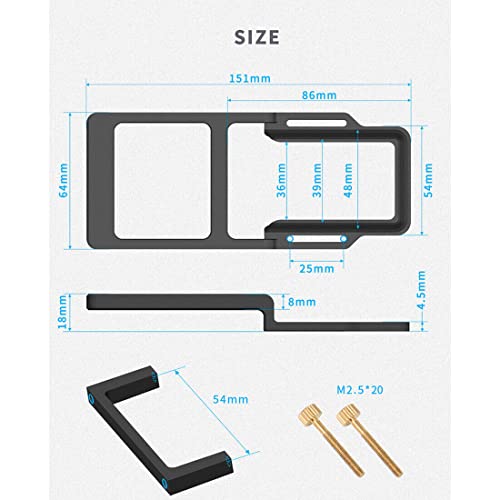 Image of Enzemit Handheld Gimbal Adapter Switch Mount Plate With Gimbal Counterweight 86G For Gopro 11 10 9 Black Camera Stabilizer Adapter Clip For Go Pro 11 10 9 8 Camera Accessories
