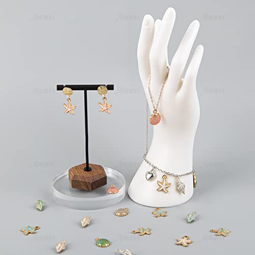 Auear, 30 Pack Ocean Starfish Conch Seashell Enamel Charms Pendants For Diy Jewelry Making (Ocean Charms Style 1) #TOP1