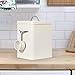Theo&Cleo Waschmittel Aufbewahrung 6.5L, Metall Waschpulver Box, Aufbewahrungsbox für Hundefutter, Katzenfutter, Kaffeebohnen (Matt Beige)