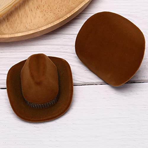 Wusteg 5Pcs Ring Gift Boxes Cowboy Hat Shape Velvet Wedding Engagement Ring Box For Earrings Jewelry Storage Box Acrylic Display Organizer Case For All Kinds Of Ring Earrings Velvet Insert #TOP2
