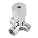G1 / 2 Válvula de Mezcla de Agua Fría Caliente Válvula de Control de Temperatura Termostática de 3 Vías del Mezclador para<br/>Baño Automático Sin Contacto de la Grifería