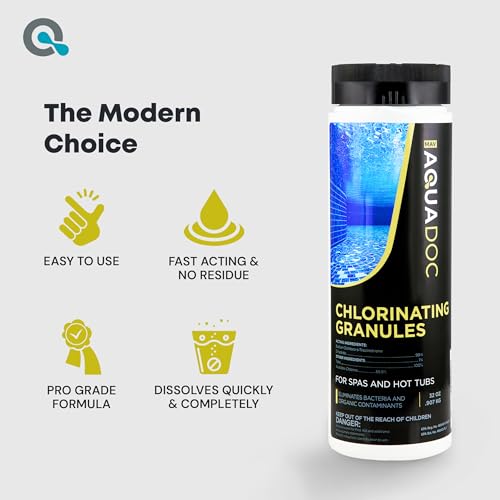 Image of AquaDoc Hot Tub Chlorine Granules - Quick Dissolving Sanitizer 2lb (2 Pack)
