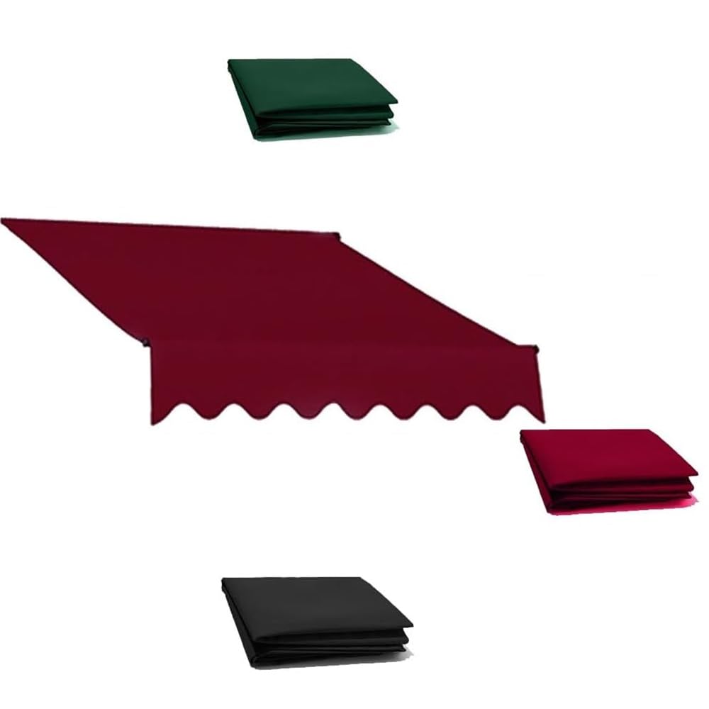 LWJSOCP Waterproof 13x6.5ft Patio Awning Replacement Fabric Retractable Sunshade Canopy Cloth for Window Door Deck Red Polyester Shelter r (20x12ft)