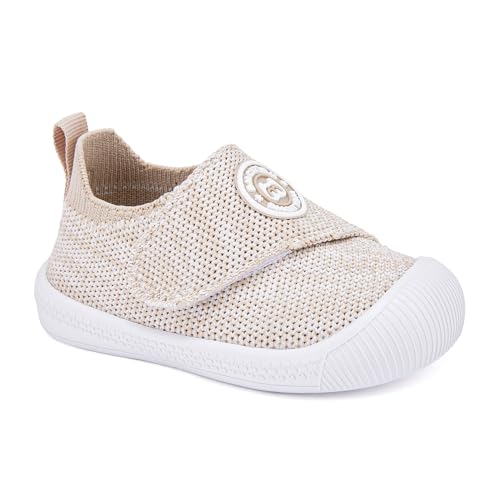 BMCiTYBM Baby Shoes Infant First Walking Shoes Boy Girl Walker Sneakers Breathable Lightweight Non-Slip Sock Shoes 6 9 12 18 24 Months Camel Size 6-12 Months Infant