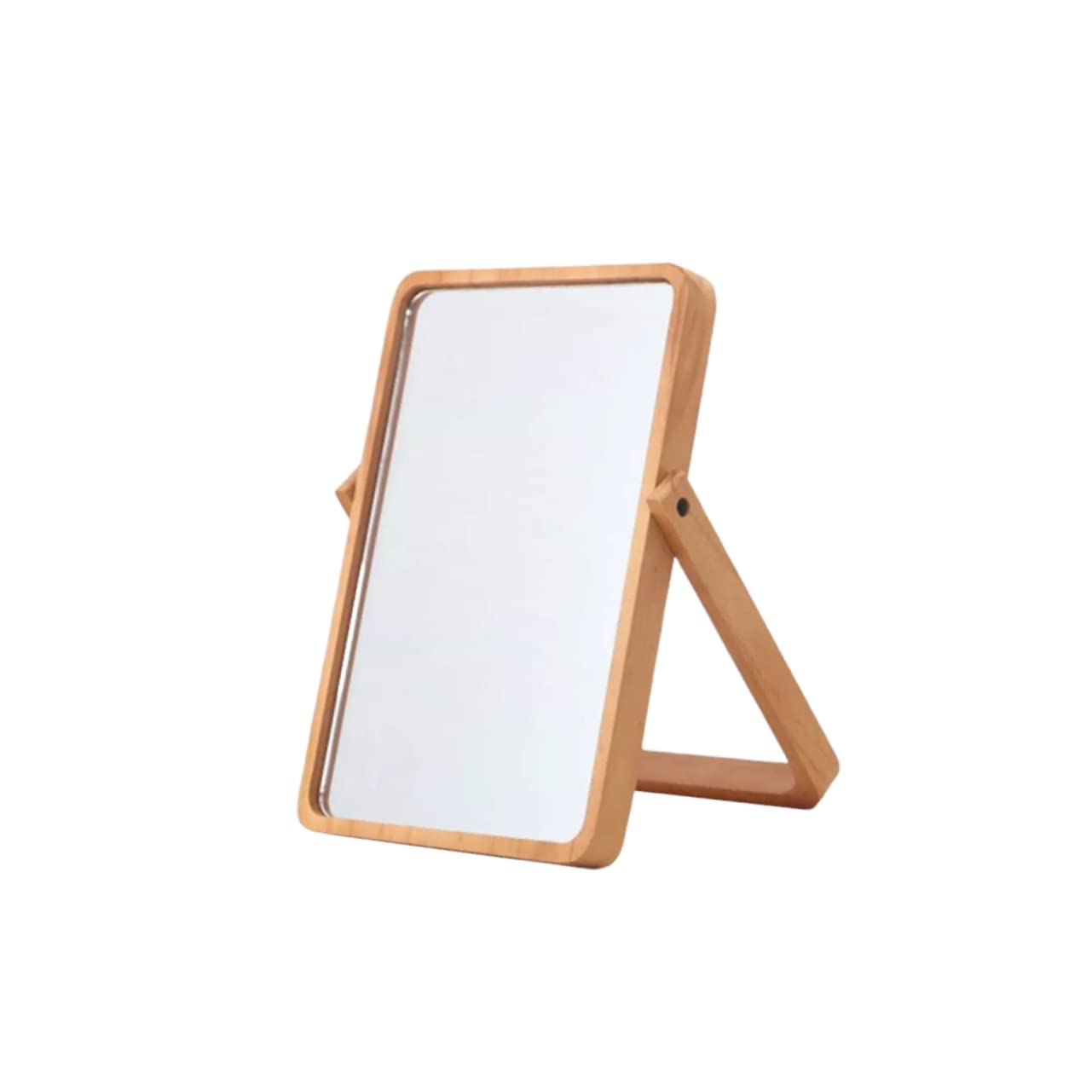 Miroir de maquillage carré en bois OUNONA pliable et léger pour le maquillage quotidien