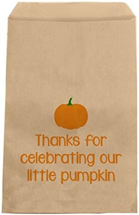 Custom Party Shop Little Pumpkin Favor Bags - Candy Bags - Baby Shower Favors (20 Pack)