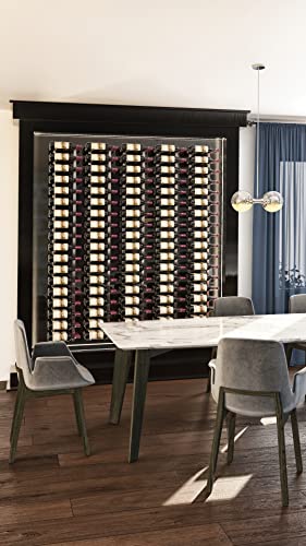 Vintageview W Series Wine Rack 4 - Metal Wall Mounted Wine Rack - Modern, Label Forward Wine Storage - Space Saving Wine Rack With 24 Bottle Storage Capacity (Matte Black) #TOP5
