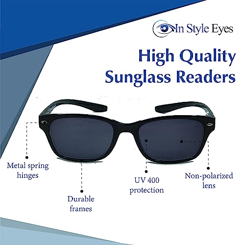 In Style Eyes Rubber Neckin Classic Neck Hanging Reading Sunglasses - Full-rimmed, Lightweight Acetate Frame - Non-Polarized3