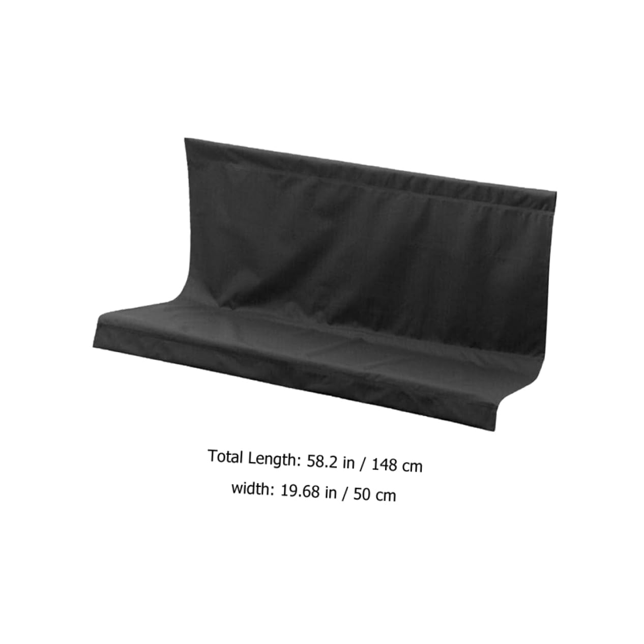 Housse de Banc de Balancelle Extérieure en Tissu Oxford Noir