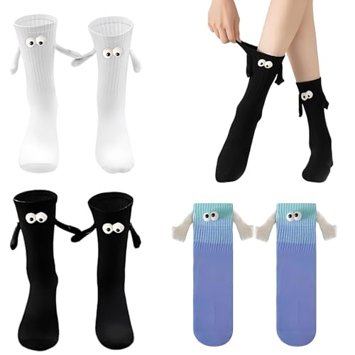 Socken magnetisch mittelhoch Unisex 3 Paar – Größen 35–45 – atmungsaktiv antibakteriell – schlichtes Design für Alltag und Freizeit – bequem & rutschfest für Männer und Frauen