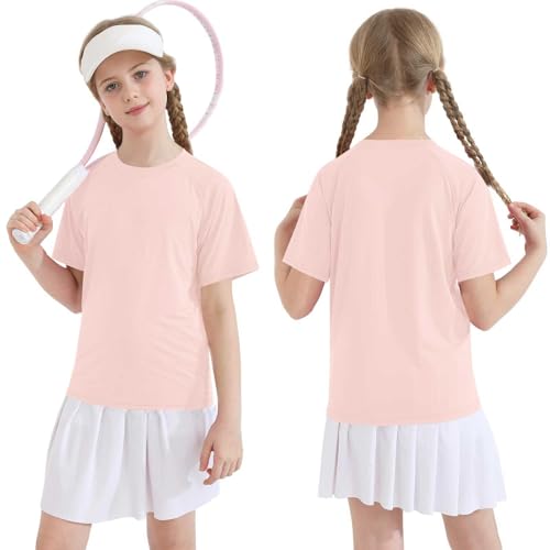 Little Boys Girls Short Sleeve Crewneck Tops Shirt Summer Teen Kids Cotton Plain Solid Basic Tees Snug Fit and Soft4