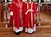 BLESSUME Church Vestments Priest Clergy Chasuble Catholic Mass Apparel Robe, Red, one size