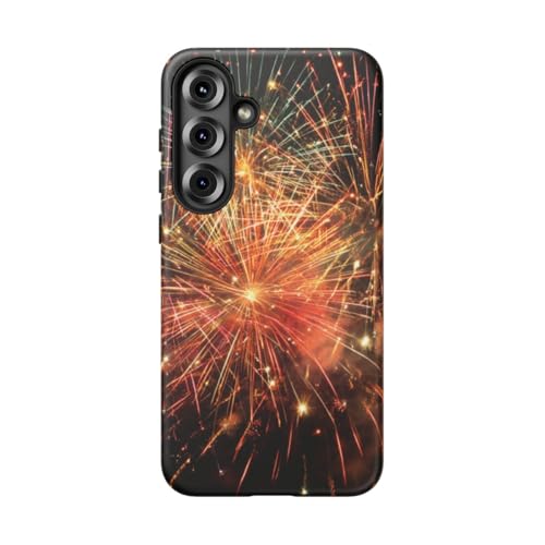 Coque Samsung S25 Plus feux d'artifice colorés protection rigide mate multicolore