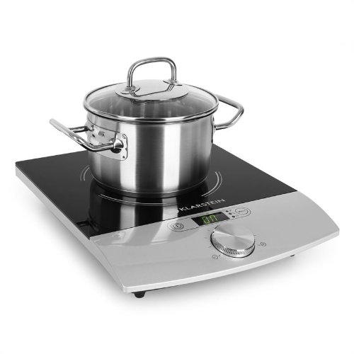 Klarstein VariCook Single - Placa de inducción, Potencia 1800 W, 10 niveles, Temperatura ajustable entre 60 y 240°C, Temporizador, Para utensilios con diámetro de 12-26 cm, Pantalla LED, Plateado - imagen 3