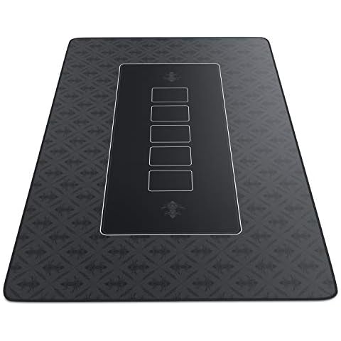 CSL-Computer Profi Pokermatte 1000 x 600 mm | XXL-Format | Pokerteppich Pokertischauflage | Gummiunterseite für stabilen Halt | abwaschbar | Design: Pokermatte | schwarz Cover