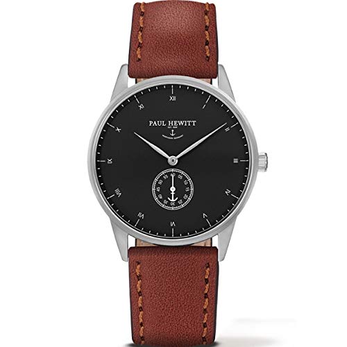 Paul Hewitt Reloj Hombre Analogico Cuarzo con Correa de Cuero M1-S-B-1M