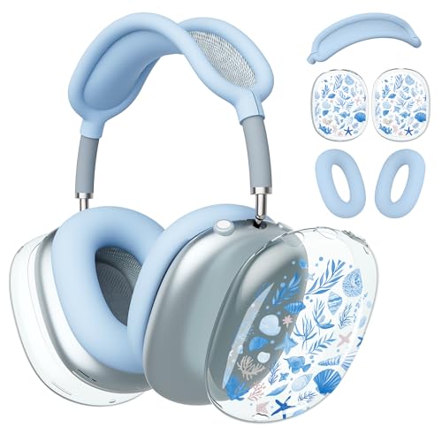 BlHMCASE �w�b�h�t�H���J�o�[ AirPods Max�p ���킢���L�k�N���A�C���[�J�b�v�J�o�[�A�u���[�V���R���C���[�p�b�h�P�[�X �w�b�h�o���h�J�o�[ Apple AirPods Max 2/1(2026/2024/2020)�p