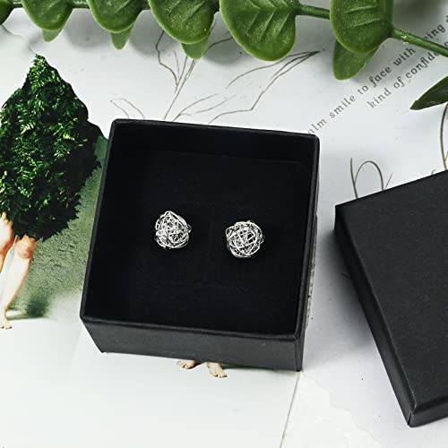 Silver Ball Earrings, Sterling Silver Stud Earrings For Women, Hypoallergenic Handmade Earrings Gift For Birthday Anniversary-9Mm #TOP5