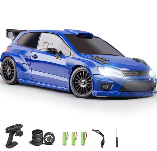1/28 2.4Ghz RC�h���t�g�J�[4WD�����[�g�R���g���[���J�[LED���C�g�t�� �^�C���h���t�g�J�[RC�h���t�g�J�[�a�����v���[���gLD2801�t���X�P�[��RC�J�[��������(Blue)