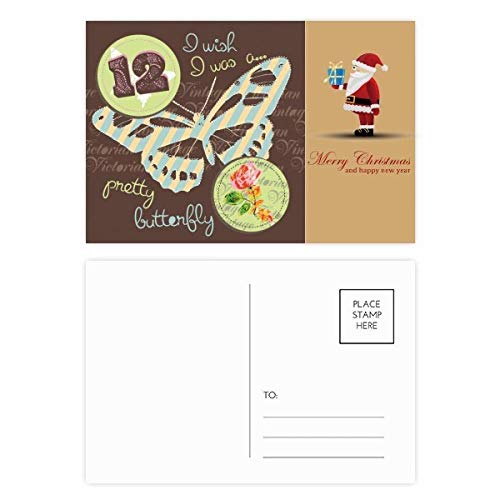 Cartes postales roses et papillons lot cadeau de correspondance pour écrivains