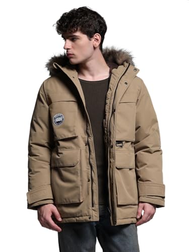 Image of JACK & JONES Men's Polyester Standard Length A-Line Coat