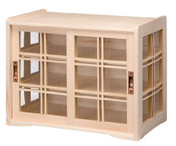 Amazon｜総桧 蝿帳 蠅帳 はい帳 食器棚 横型｜食器棚 オンライン通販