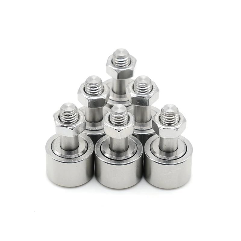10Pcs CF6 KR16 Cam Follower Bearing M6x16x28.2mm SUS304 Stainless Steel Needle Roller Bearing with Bolt Engine Parts