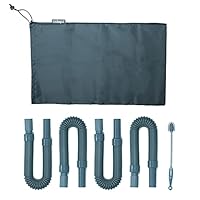 Colapz Wasserschlauch Abwassertank für Van/Wohnmobil/Wohnwagen - Zusammenschiebbares & verlängerbares Abwasserrohrsystem 4 Meter - Camping Zubehör für Reisen - Einfaches Abwasser entleeren