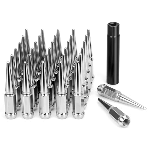 Tuercas spike dynofit 9/16x18 extremo cerrado 4.4 cm para Ford F250 F350 y Dodge Ram 1500 2500