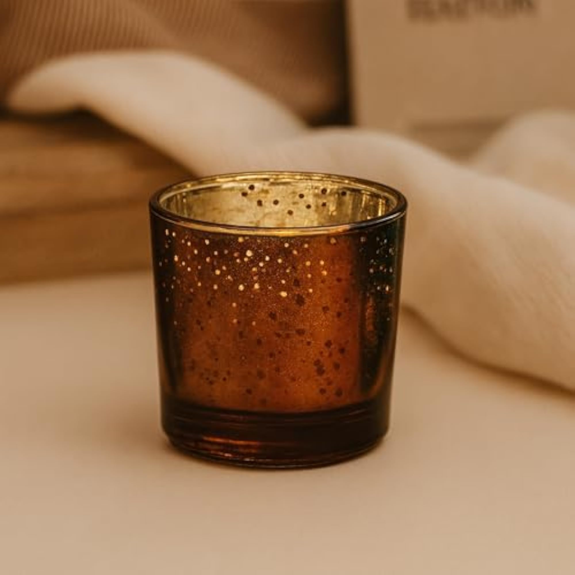 Multicolor Mercury Votive Glass Candle, Aromatherapy Gift