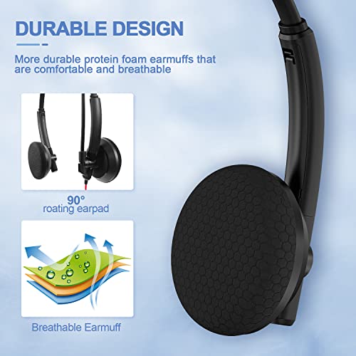 Nubwo Hw03 Usb Headset For Computer, Wired Computer Headset With Microphone, In-Line Control For Office, Classroom, Chat, Online Class, Meeting #TOP4