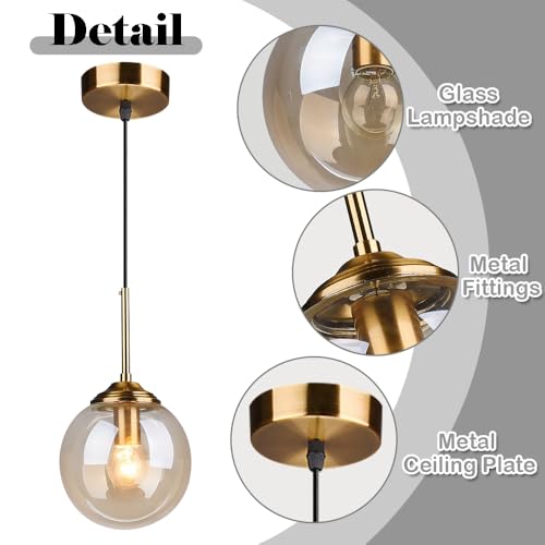 Lámpara colgante de cristal ideal para iluminar salas pequeñas 6