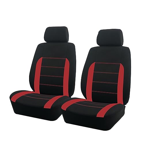 Housse de siège avant universelle rouge pour voiture et camion (2 pièces)
