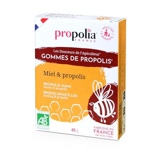 PROPOLIA - Gommes de Propolis Bio Miel et Propolis Nature 45g