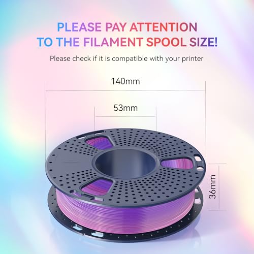 Image of SUNLU Transparent Rainbow PLA Filament Bundle Multicolor, Neatly Wound Gradient Rainbow PLA 3D Printer Filament 1.75mm ±0.02mm, Individually Vacuum Packed, 0.25kg per Spool, 1kg in Total, 4 Pack.
