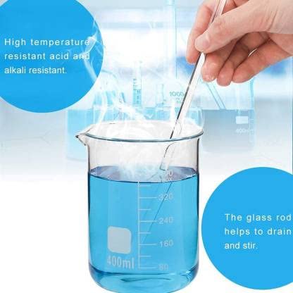 Image of Chemistry Lab 36 Items Kit - Borosilicate Glass & Plastic Beakers, Conical Flasks, Measuring Cylinders, Test Tubes & More - Equipment-only | No chemicals included | Suitable for Practicals