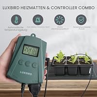 Luxbird Heizmatten Pflanzen und Thermostat, 2 Stück 21W wasserdichte heizmatte 52x25 cm, automatische Temperaturregelung Wärmematte für Sämlinge, Germination, Terrarium, Zimmergewächshaus – Ansicht 2