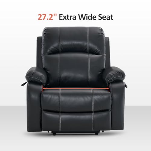 Sillón Power Lift Piel Sintética Negro miniatura 4