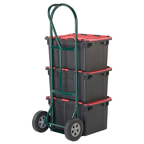Harper Trucks 600Lb Capacity Steel P-Handle Hand Truck, 8 Inch Solid Rubber Wheels #TOP3