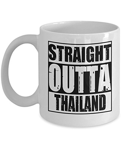 Iwistyle - Thailand Mug 11 oz - Straight outta Thailand - Funny Thailand Mug/Gift
