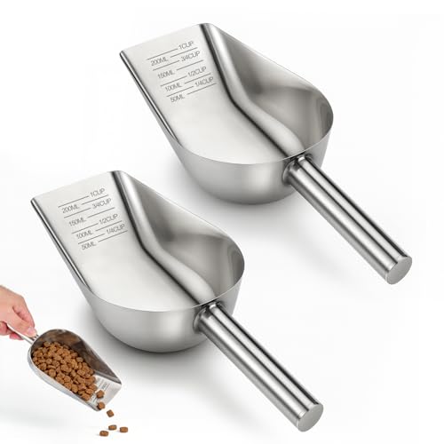 Cuchara medidora para mascotas de acero inoxidable - 50% de descuento